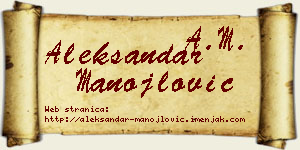 Aleksandar Manojlović vizit kartica